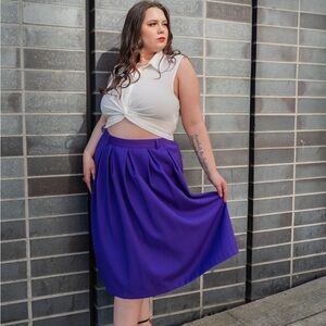 80s vintage purple skirt